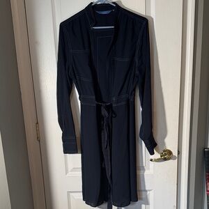 Elegant XL Navy Women's Shirt Dress